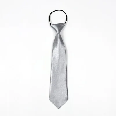 Детские галстуки маленького размера для мальчиков, галстуки для школы, легкие Галстуки для детей - Цвет: Серебристый