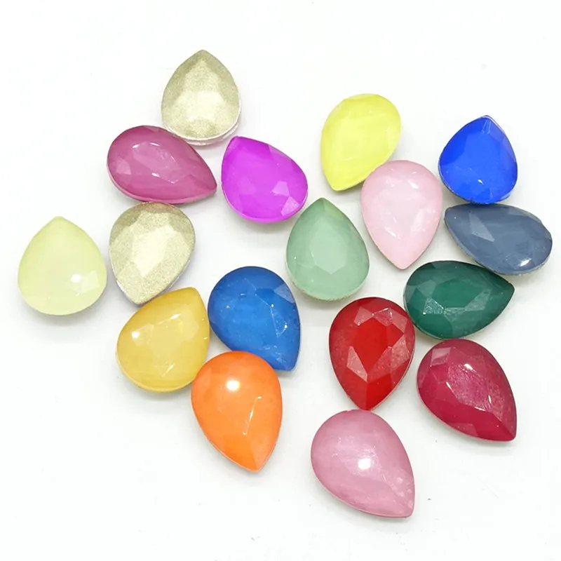 

Mixed new Mocha Teardrop Glass Crystal Drop Rhinestone loose beads 7x10mm 10x14mm 13x18mm 18x25mm