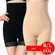 Для женщин Shaper Высокая талия трусы для похудения животик управление Панталоны брюки Бесшовные Корректирующее белье пикантные кружево нижнее бельё для