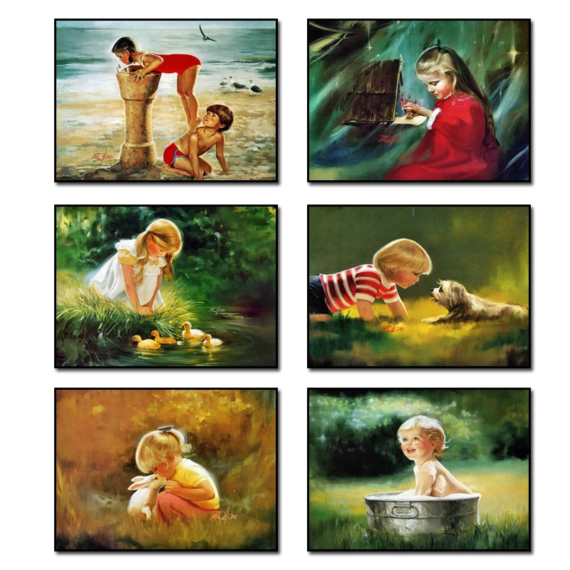 

5d Diy Diamond Painting Cross Stitch Childhood Diamond Embroidery Boy and Girl Crystal Square Diamond Mosaic Pictures Needlework
