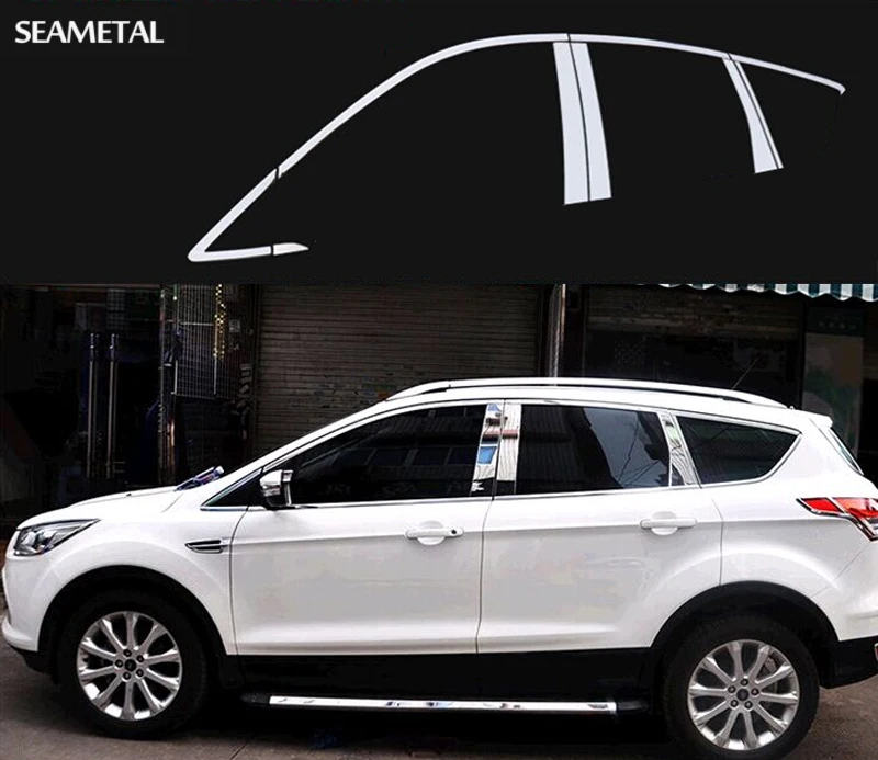 

Car Styling Full Window Trim Decoration Strips For Ford Kuga Escape 2013 2014 2015 Auto Window Strip Accessories OEM-10-16-24