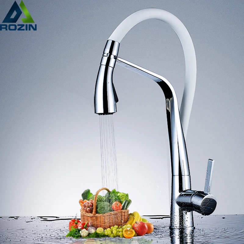 Green Black Pipe Kitchen Faucets Hot And Cold Water Faucets Chrome Basin Sink Tap Mixers Kitchen Faucet Deck Mounted