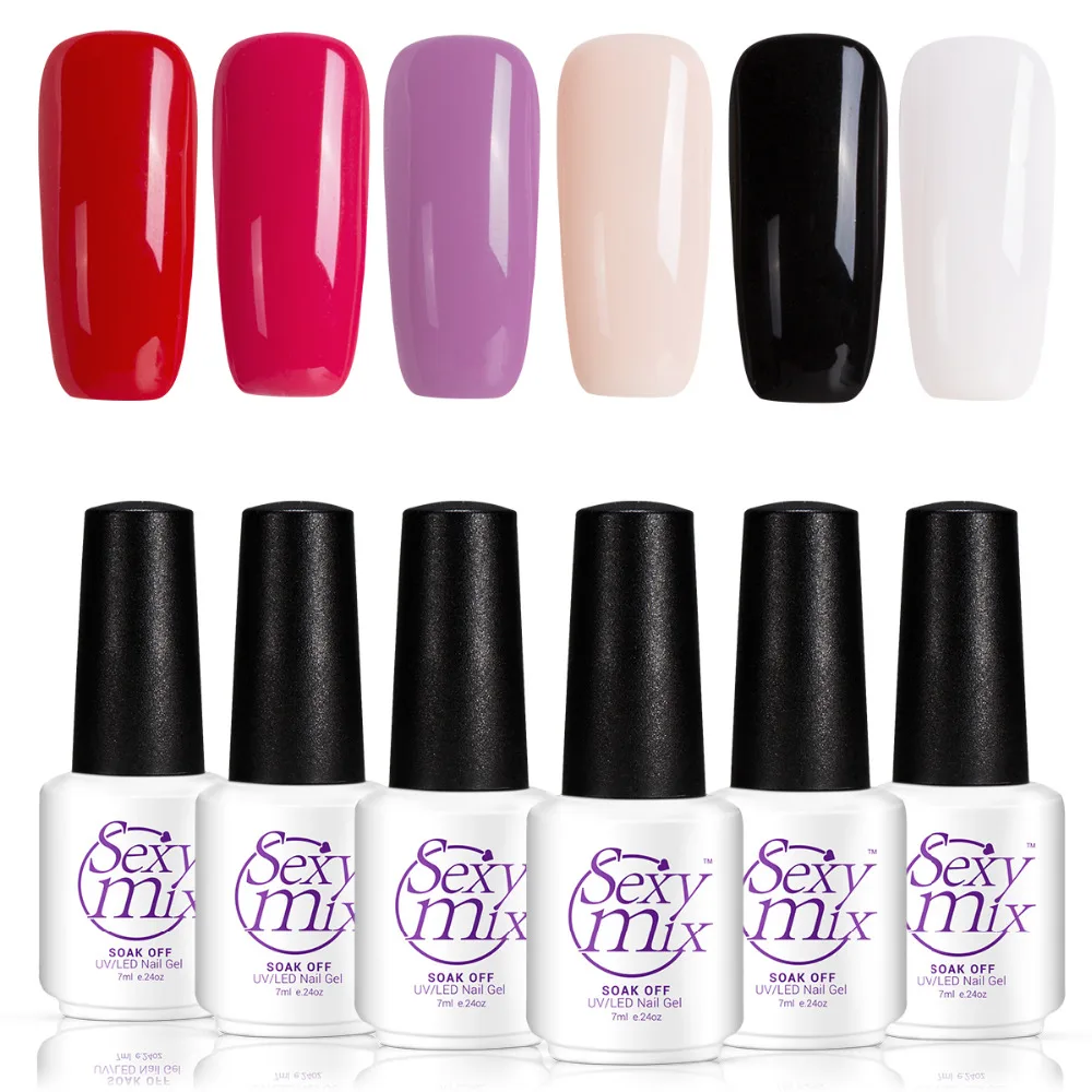 Sexy mix Red Color Soak Off UV Nail Gel Polish Hot Sale Color Gel Polish 60 Colors For Choose Led UV Nail Gel Varnish