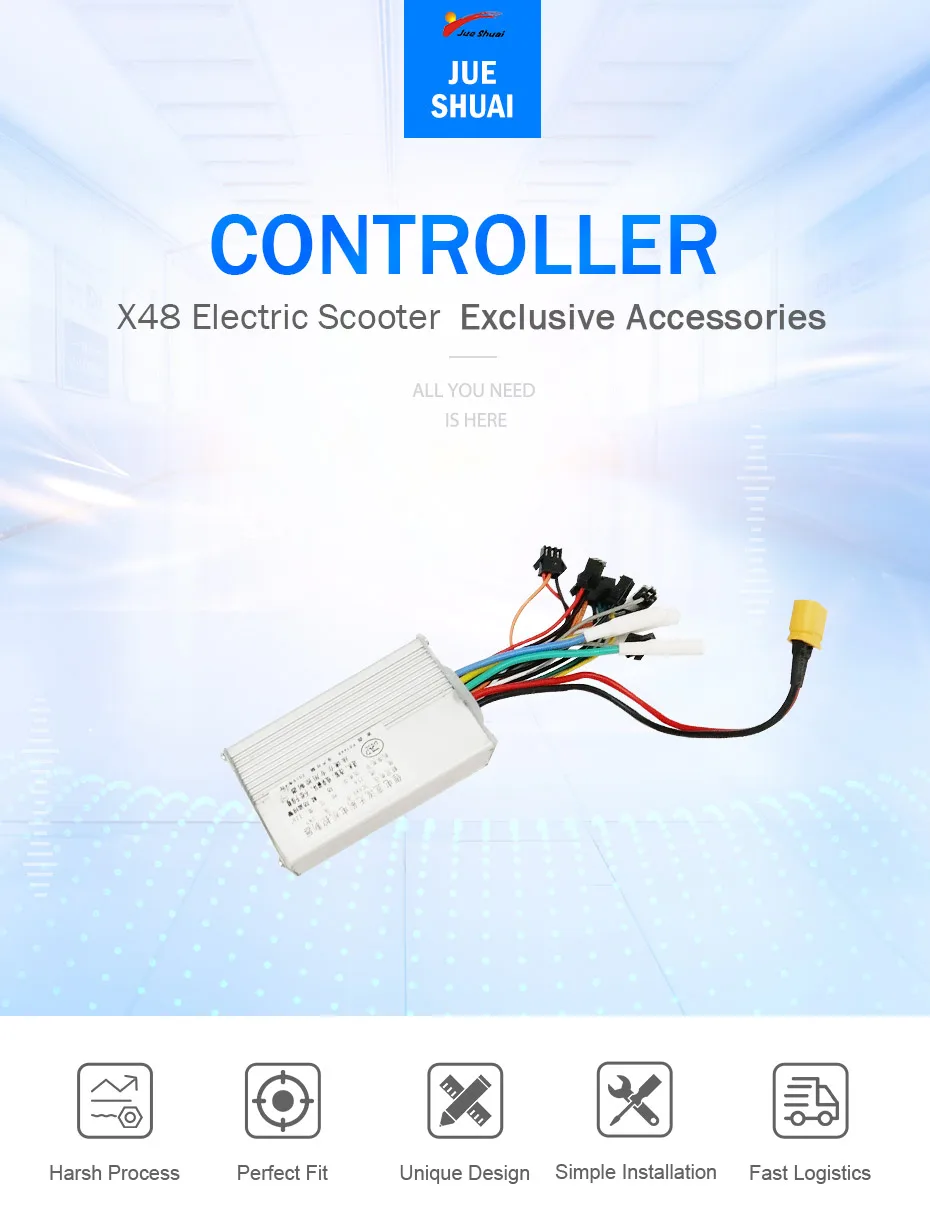 Clearance Jipin Controller for X48 electric scooter 10inch silver electric skateboard electric bike Controller electric scooter e bike 0 Clearance Jipin Controller for X48 electric scooter 10inch silver electric skateboard electric bike Controller electric scooter e bike 0