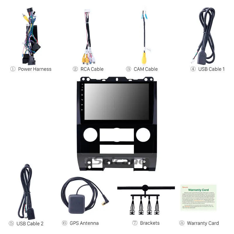 Sale Seicane 9" HD Car GPS Navi Android 8.1 Autoradio for Ford Escape 2007-2012 Unit Player support Carplay SWC 3G TPMS OBD2 DAB+ DVR 3