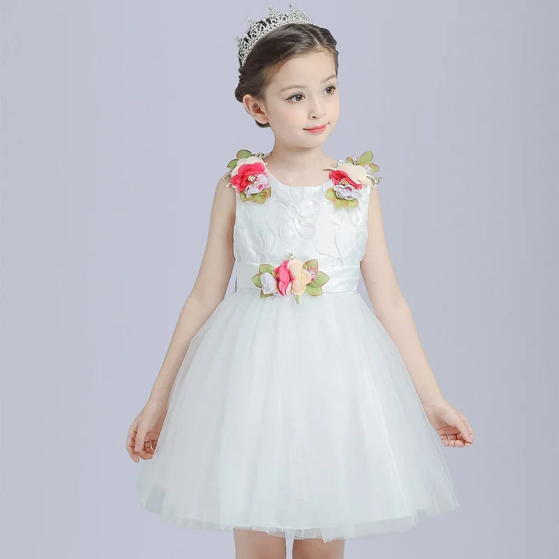 

Girls Dresses for Wedding Evening Party Princess Summer Dress Floral Decor Girl Children Clothing Costume Elegant Kids Clothes