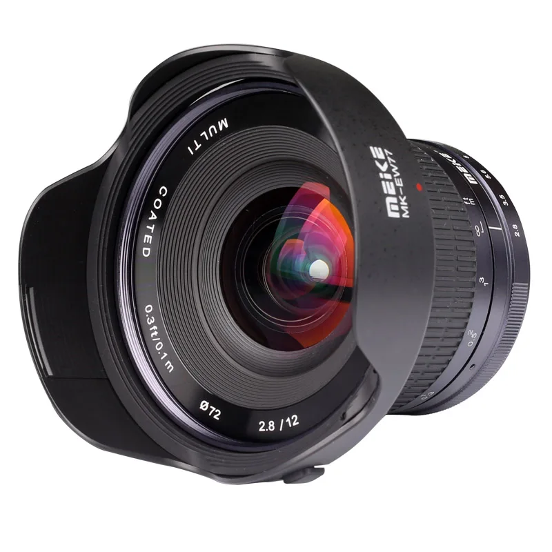 Meike 12 мм f/2,8 широкоугольный объектив с ручным фокусом для беззеркальной камеры Panasonic Olympus с APS-C