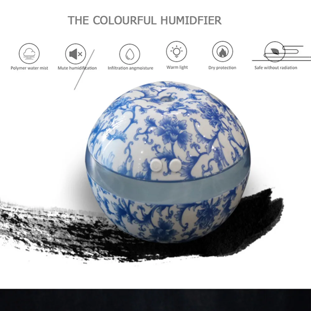 

300ML USB Charge Air Humidifier Ultrasonic Humidifier Aromatherpy Diffuser Mist Discharge Air Freshener Purifier for Home