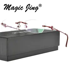 Magic Jing металлическая оптическая оправа для близорукости очки оправа без стекол оправы для очков для женщин N8007