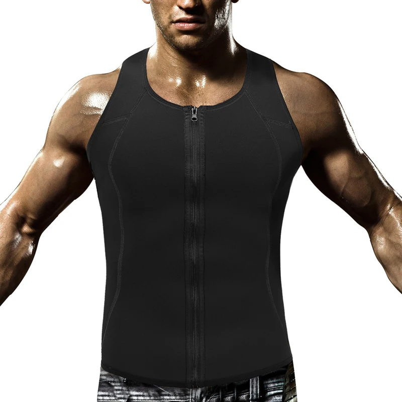 

Men's Slimming Body Building Shaper 2019 New Underwear Neoprene Vest Fitness Sweat Shirt Waist Vest Slim Fit Shapewear