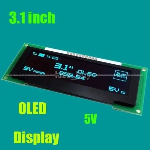 

3.1'' inch OLED LCD Screen 256X64 OLED display module SPI 5v blue GREEN YEELOW FOR IO level 51 STM32 ssd1322 control uno r3