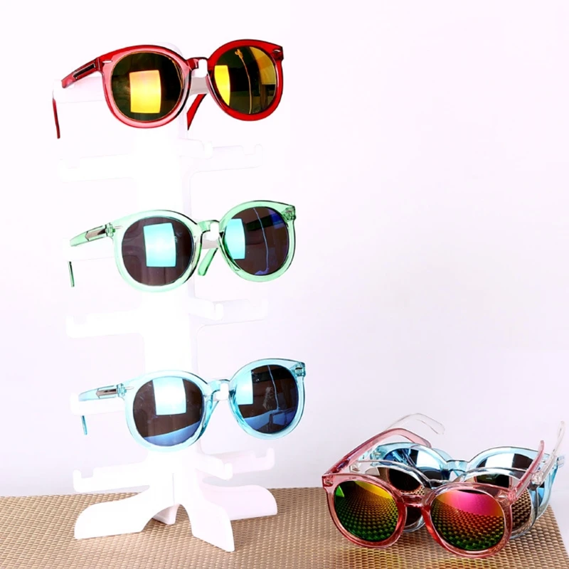 Jewelry Organizer Stand 6Pair Plastic Sunglasses Eyeglass Glasses Frame Rack Display