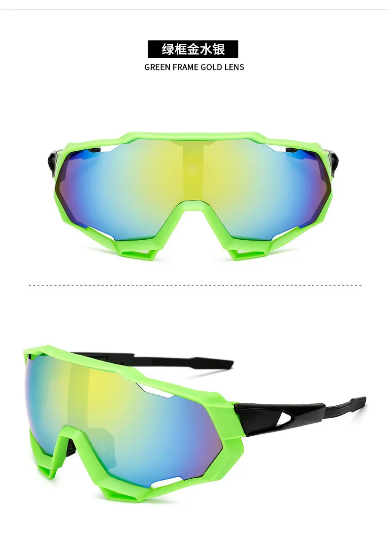 200 шт./лот, спортивные очки для езды на мотоцикле, UV400, Ciclismo, стекло es, велосипедные очки, MTB, велосипед, езда на велосипеде, солнцезащитные очки es - Цвет: No 5