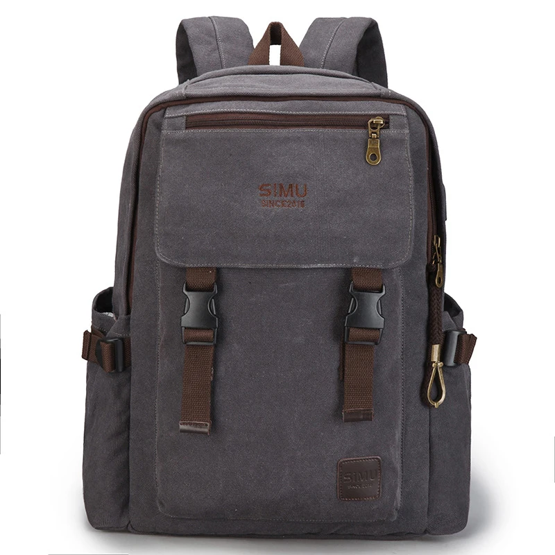 

men's Casual Oxford laptop computer backpack Multi-function Stylish large capacity travel bags Men's Vintage canvas backpack