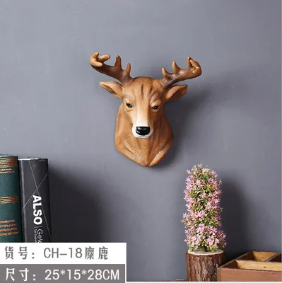 

MUXIUWANJIA mounted buck bust deer head trophy wall art hanger wall ornament craft statues Vintage sculpture Home dies