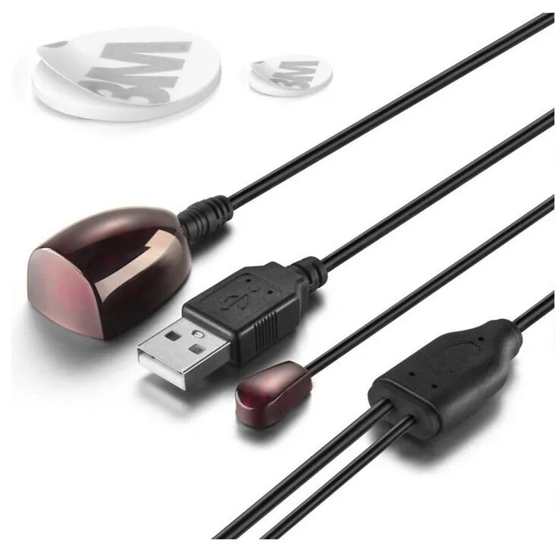 

IR Emitter Extender Extension Cable-IR Signal Receiver & IR Emitter Blaster Extension Cable Wire Cord USB Powered System Kit-3M