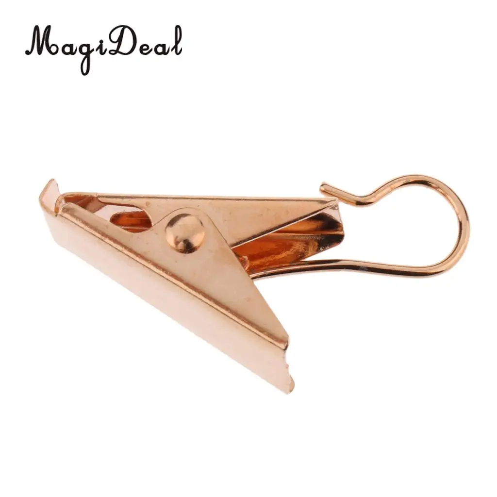 60Pcs Heavy Duty Window Curtain Clips with Hook Clamps Hanger Hanging Clips Gold+Black