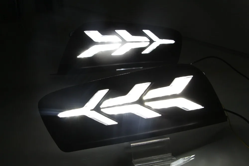 EOsuns СИД drl дневного света для Geely null с динамическим движущимся желтый сигнал поворота