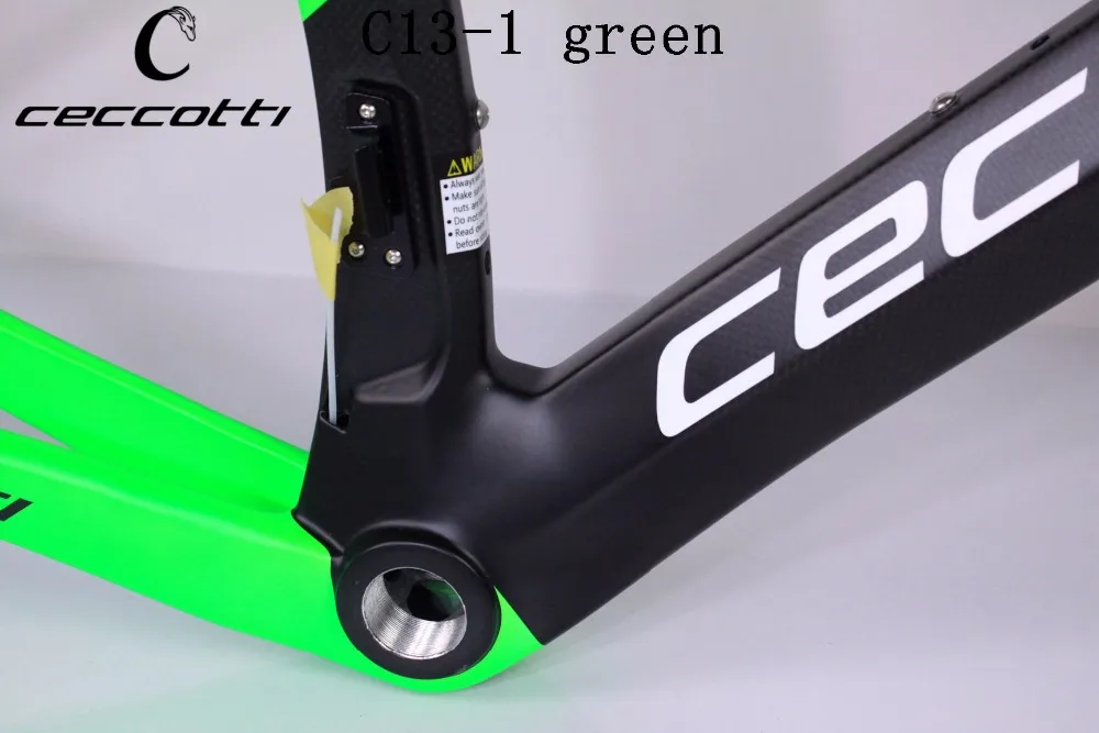 Cheap JERF013 MODEL  Ceccotti brand white color glossy carbon road bike frame race bike PF30 t1100 14