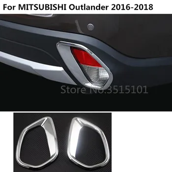 

car detector ABS Chrome cover trim back tail rear fog light lamp frame stick 2pcs For Mitsubishi Outlander 2016 2017 2018 2019
