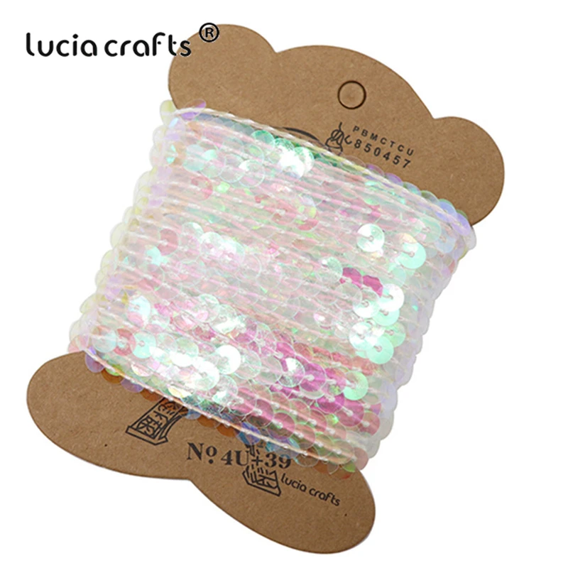 Lucia Crafts 6 мм пластиковая лента с блестками украшение для дома (с картой) картонная