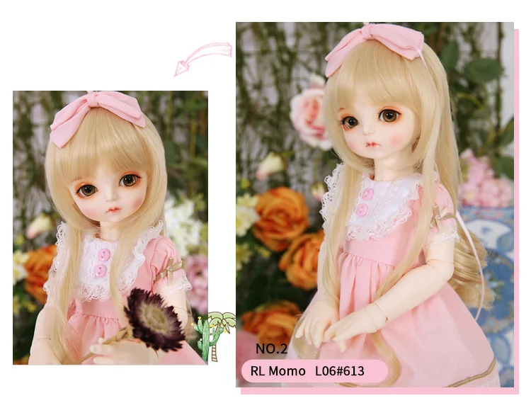 Парик для куклы BJD Doll1/3 22-24 см высокотемпературные длинные кудрявые с челкой модные волосы для девочек Золотой коричневый L06# oueneifs