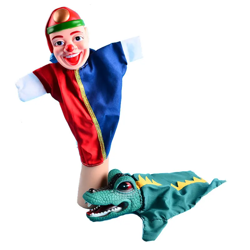 

Hand Puppet Theatre Toys Interactive Dolls Rubber Head and Cloth Body