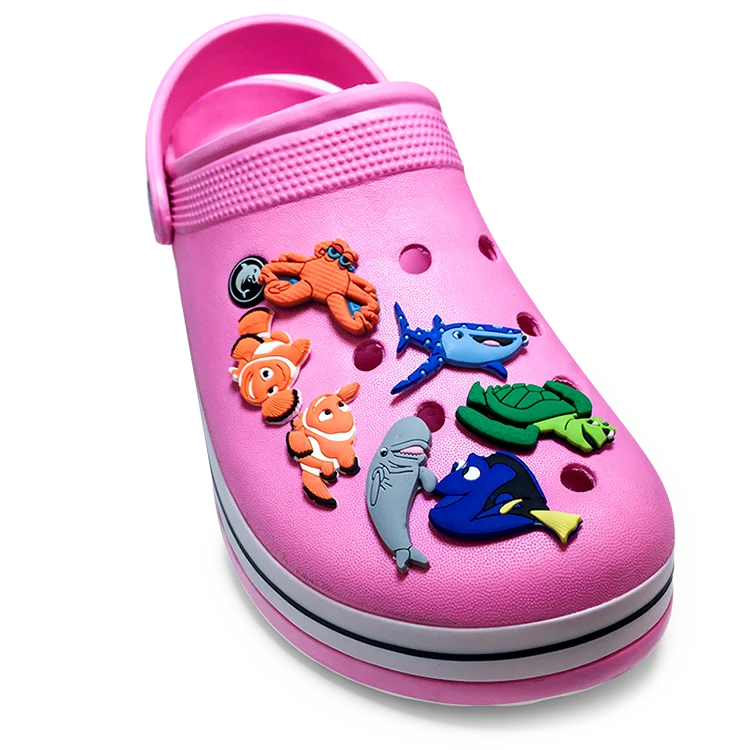 Горячая мультфильм 1 шт. поиск Немо ПВХ обуви Подвески Аксессуары для пряжки для обуви для украшения браслета с отверстием подарки для детей