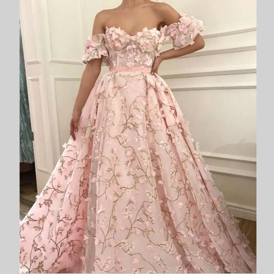 Vestidos De largos flores Arabia Saudí nuevo vestido formal para mujer graduación vestidos De fiesta boda bata De noche _ - AliExpress Mobile