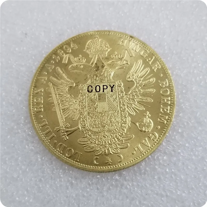 1894 1873-1894 Австрия 4 дуката копия монет - Цвет: 1894