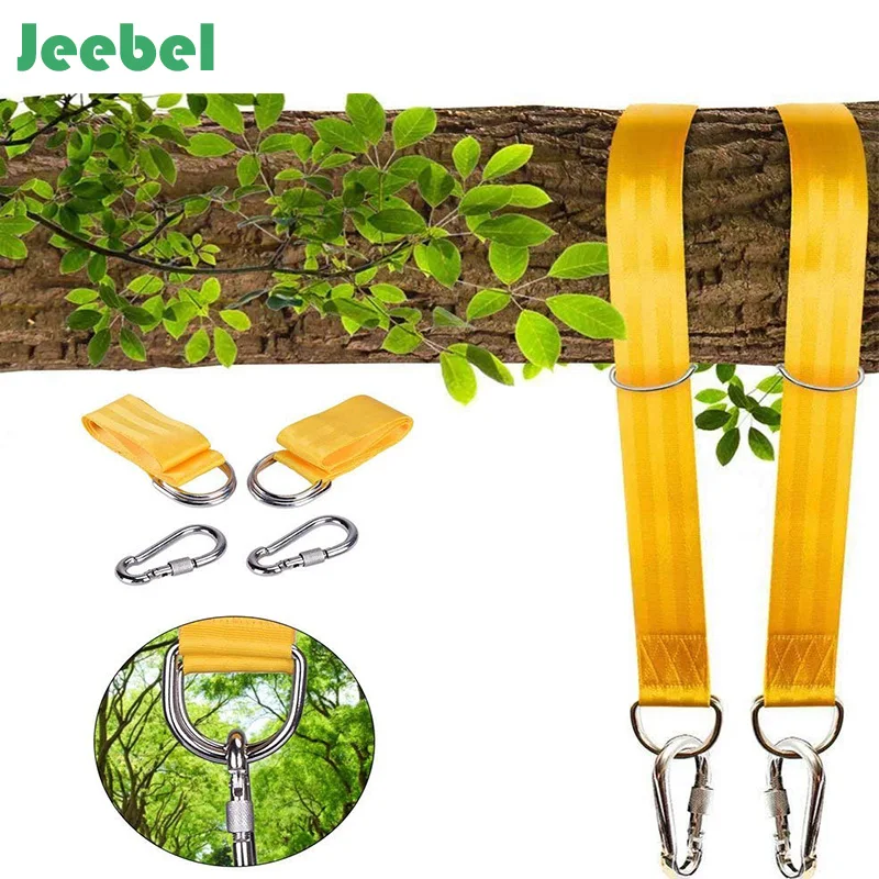 

Essential Jeebel Hold 1000kg OutDoor Camping Hiking Hammock Hanging Belt Hammock Strap Rope with Metal Buckle Load Bind Rope