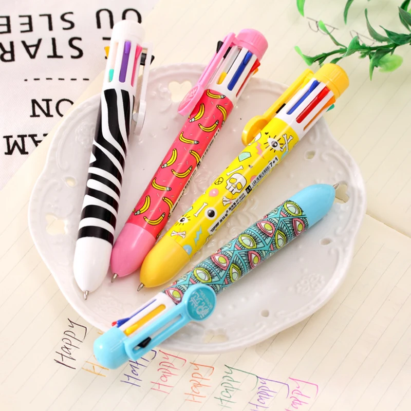 Творческий 8 цветная шариковая ручка прекрасный разноцветная ручка многофункциональный Цвет Ручка гелевая ручка для студентов дети