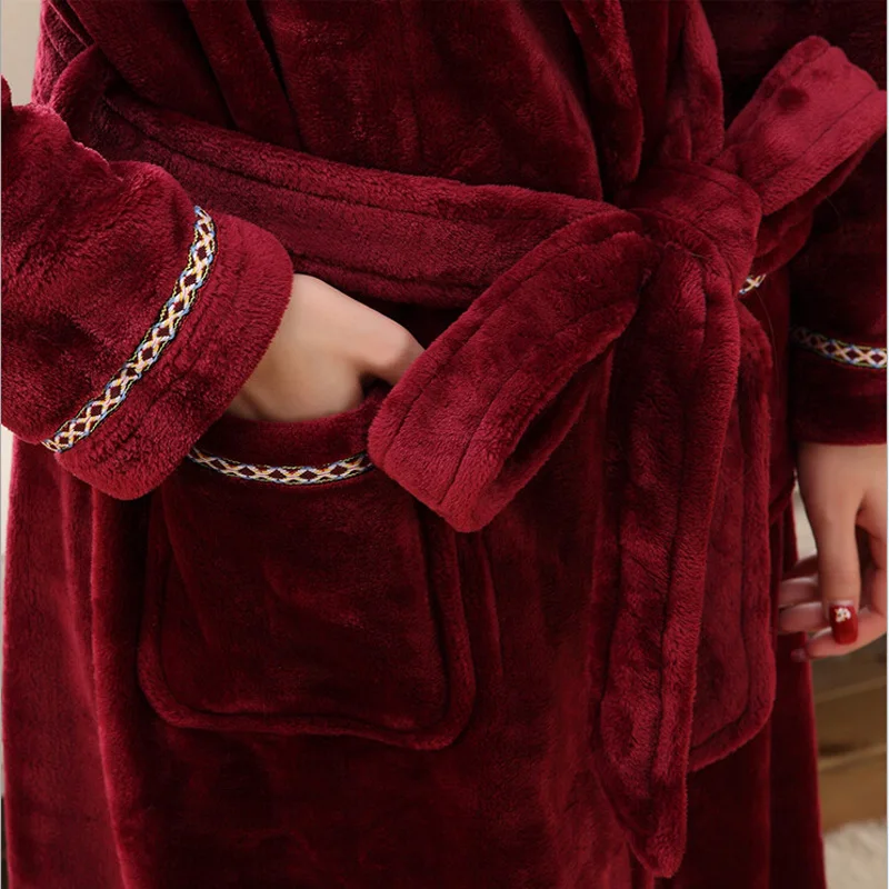 Леопардовый принт фланелевые банные халаты для влюбленных пар халат мужской Для женщин спальный костюм; утепленная пижама из кораллового флиса, одежда для сна, лаунж-кимоно Feminino