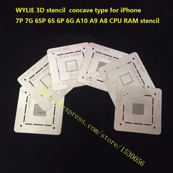 

WYLIE 3D stencil concave type for iPhone 7P 7G 6SP 6S 6P 6G A10 A9 A8 CPU RAM stencil