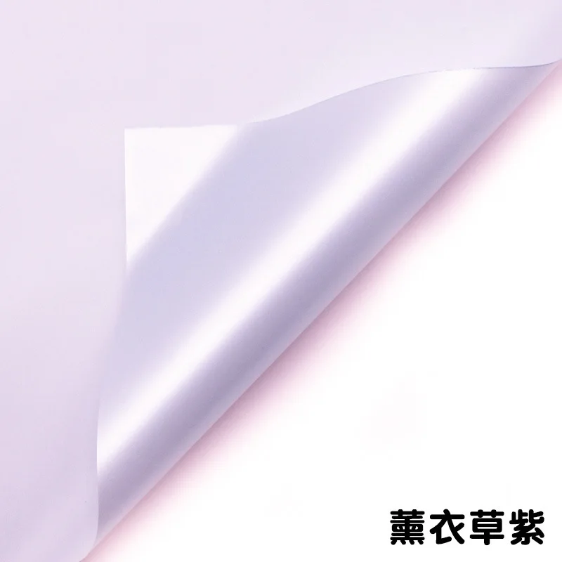10 шт. корейский стиль бумага шелковый атлас текстура цветочный подарок оберточная бумага для букета упаковка Ремесло цветочный магазин флорист поставки - Цвет: N17
