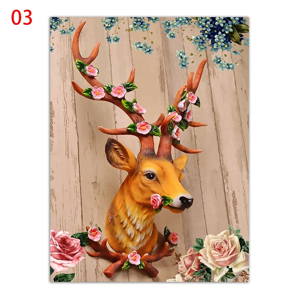 Fashion-Nordic-A4-Art-Prints-Deer-Head-Flowers-Poster-Hippie-Wall-Pictures-Elk-Animals-Roses-Canvas (3)