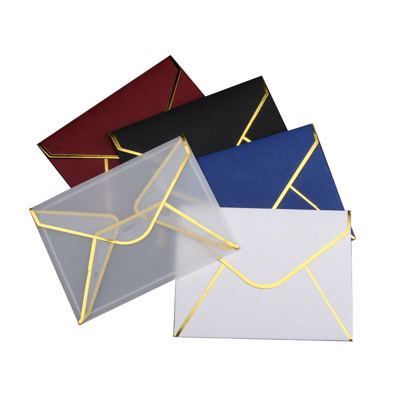  20pcs/set Transparent Paper Envelope Hot Stamping Print Thicken Paper Envelope for Wedding Letter I - 33023396242