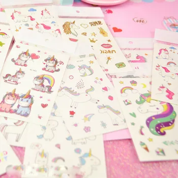 

3 Sheet Unicorn Decorative Cartoon Stickers For Kids Stick Label