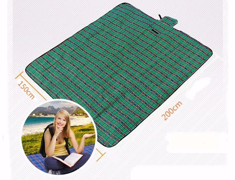 VILEAD 7 Size Outdoor Camping Mat Waterproof Moistureproof Sleeping Pad Grid Cloth Polyacrylic Fiber + PE Recombination 200*150