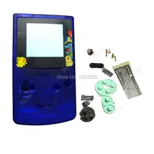 Горячая игровая ретро-консоль чехол Кристалл синий цвет заменить для Nintendo dogbc игра ручной с картонными кнопками объектива отвертки