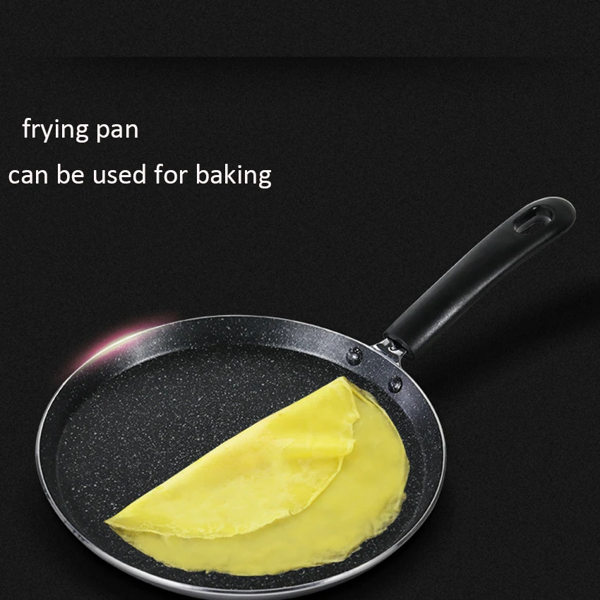 

6 Inch Non-Stick Frying Pan Layer Cake Making Pan With Handle Crepe Pan for Induction Cooker/Gas Stove/Opening Fire Pink/ Black