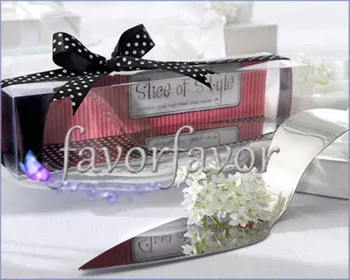 

FREE SHIPPING 4pcs Elegant Stainless Steel High Heel Cake Server Favors Wedding Party Favors Birthday Supplies