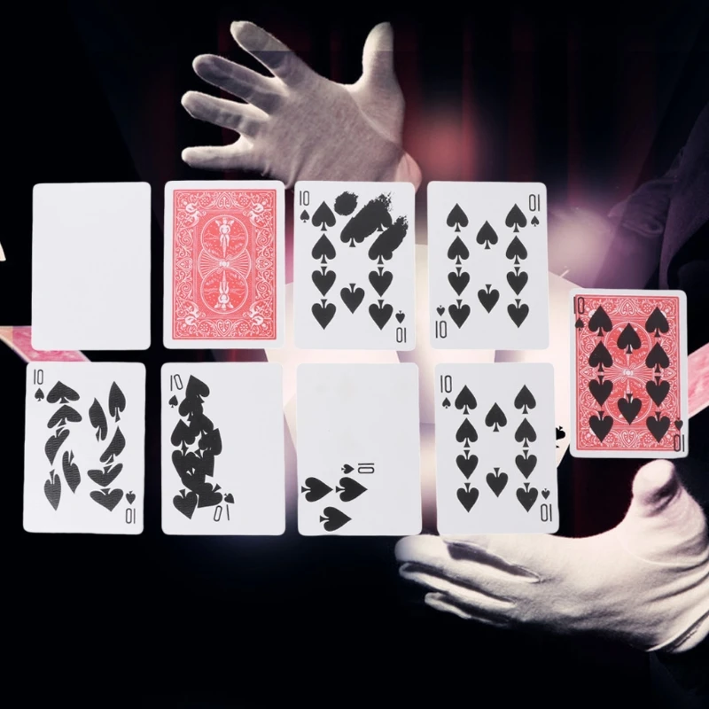 

New Style 9PCS Solitaire Super Typography Fun Deformation Card Ultimate Typography Stage Magic Close-up Magic Novice Magic Props