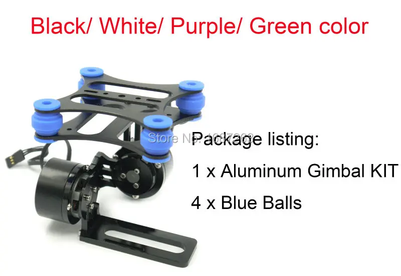 

CNC Aluminum Metal ALU FPV Brushless Camera Gimbal Frame with Shock Absorbing For Gopro 3 3+ FPV