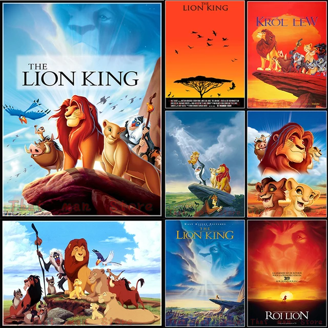 Film Posters Lion King Simba Timon White Cardboard Decorative