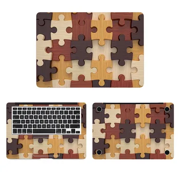 

3D Wood Puzzle Jigsaw Texture Laptop Sticker for Macbook Decal Pro Air Retina 11 12 13 15 inch Mac Book Full Cover Notebook Skin