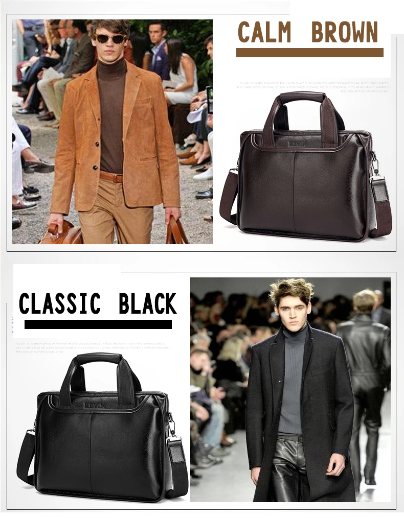 cowhide male commercial briefcase (4)