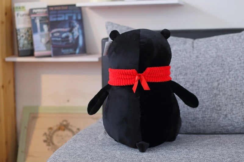 Япония талисман Кумамон красный шарф медведь плюшевые игрушки для детей подарок прекрасный кукла подушка Высокое качество и низкая цена 70 см