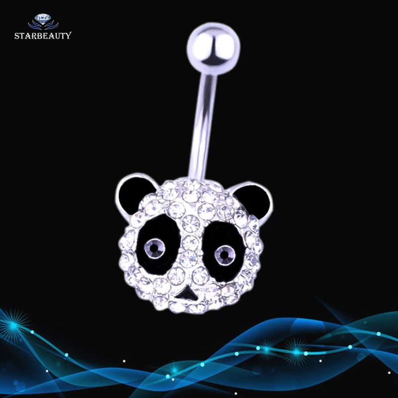 China National Treasure Panada Navel Piercing Nombril Belly Button Rings for Women Cute Belly