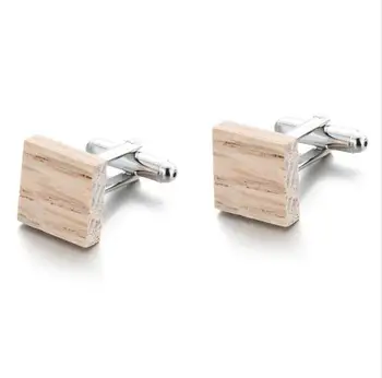 

10pairs/lot Wood Cufflinks Vintage Cuff Links Natural Wood Inlayed Cuff links Business Gift Men Jewelry Accessory Wholesale